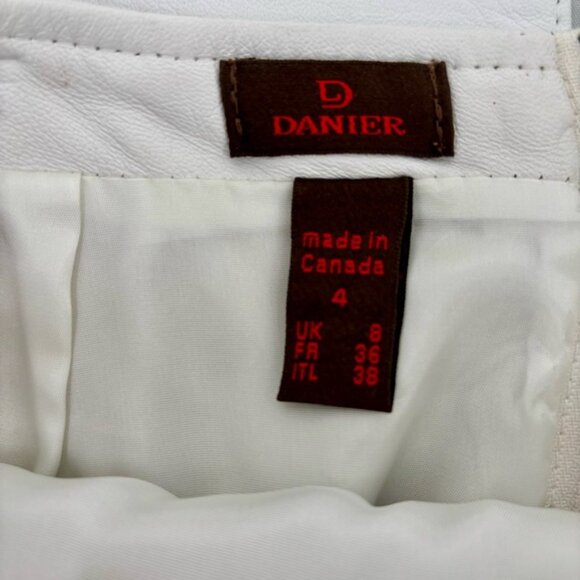 Danier White Genuine Leather Pencil Skirt Size 4 - Picture 9 of 10